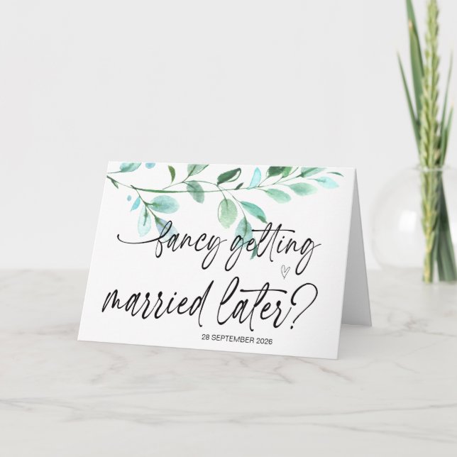 Carte Fancy Se Marier Plus tard Mariage Mariée à la sall (Devant)