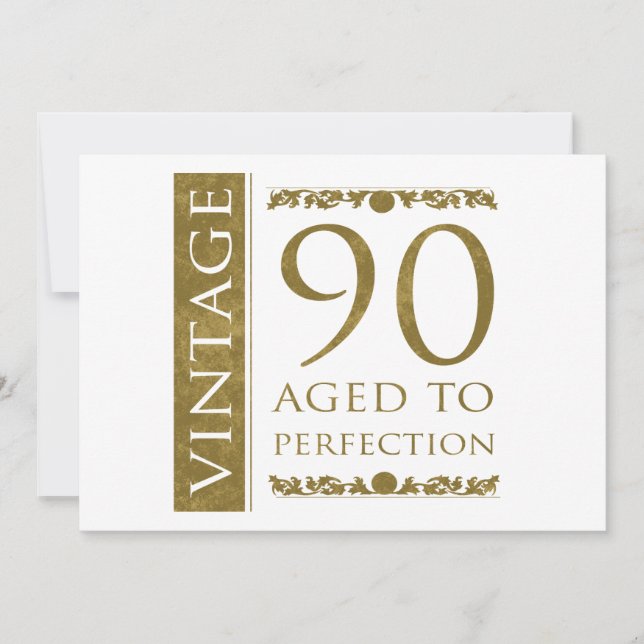 Carte Fancy Vintage 90e anniversaire (Devant)