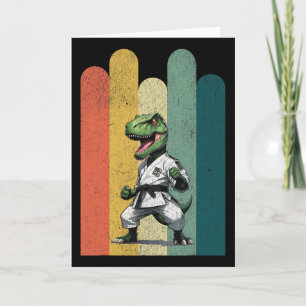 Carte Fans de dinosaures Karaté fierté courage force bra
