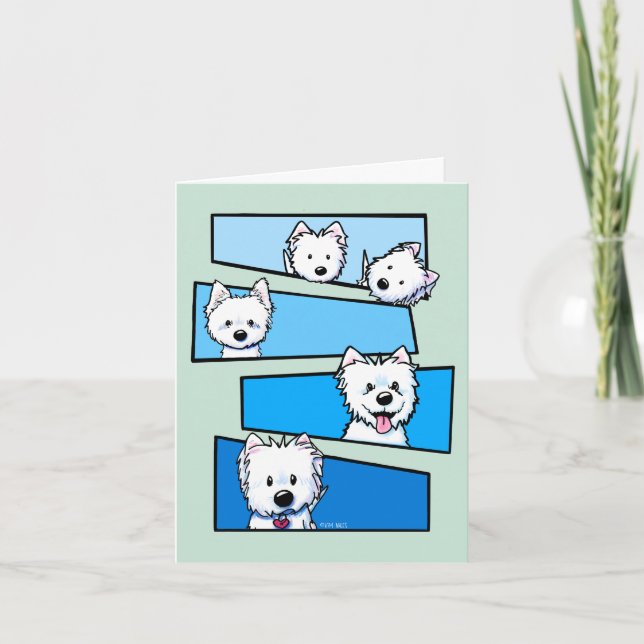 Carte Fans de Westie Terrier Merci  (Devant)
