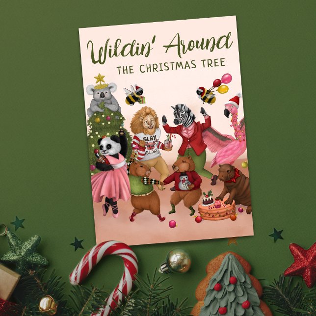 Carte Fantaisie autour de l'arbre de Noël (Créateur téléchargé)