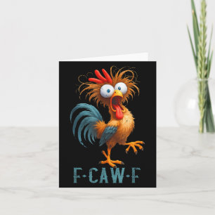 Carte Fantaisie Chemise Noire Corbeau Poulet Drôle Poule