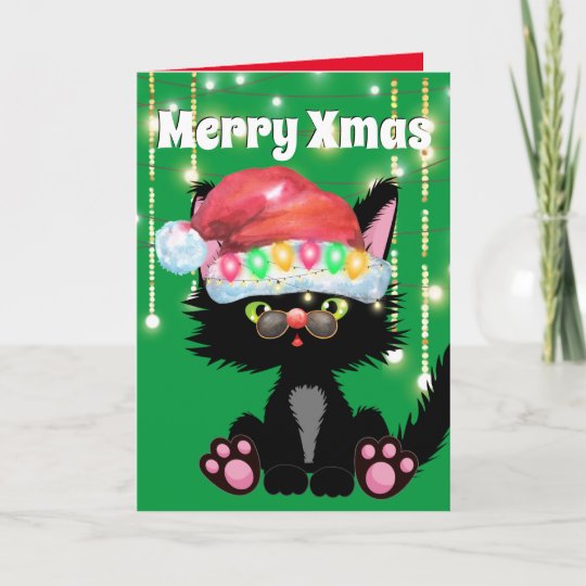 Carte Fantaisie Du Chat Noir Humour Des Feux De L Arbre Zazzle Fr