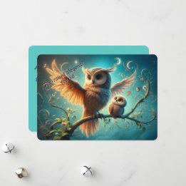 Carte Fantaisiste de Chouette Plate