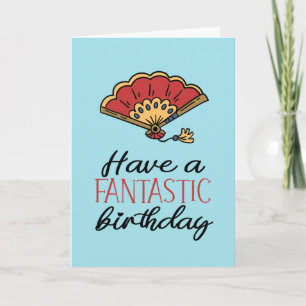 Carte Fantastique Anniversaire mignon Fan Pun drôle Anni