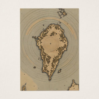 Carte Fantastique Antique de l'Île de Style Vintag