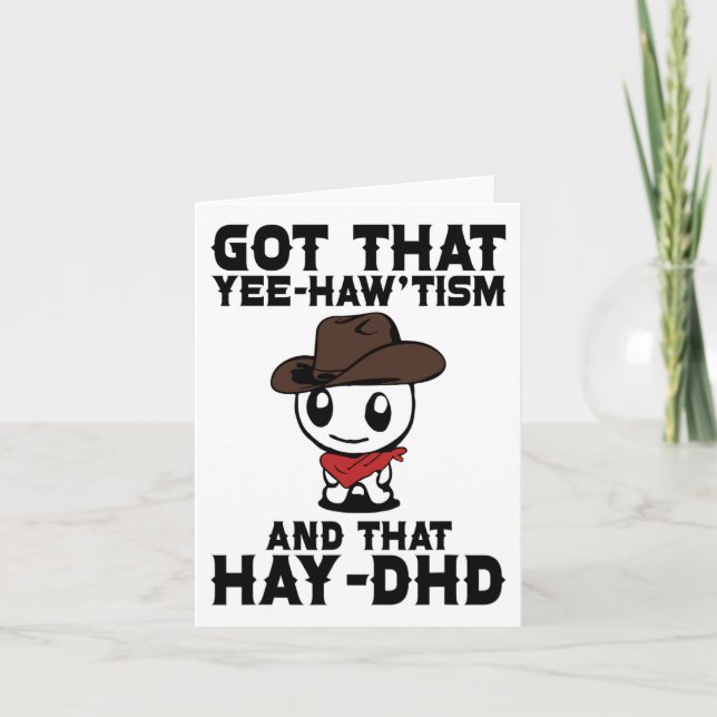 Carte Fantastique Autisme Chemise A Compris Que Yee Haw  (Devant)