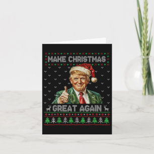 Carte Fantastique Chemise De Noël Trump Rendre Noël Géni