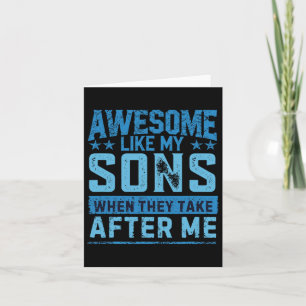 Carte Fantastique Chemise Papa Des Fils Hommes Drôle Fêt