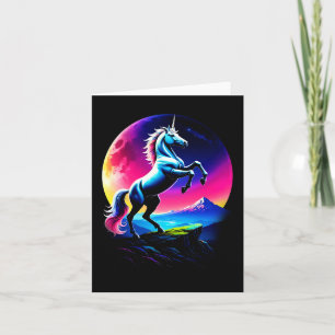 Carte Fantastique couleur unicorne sauvage