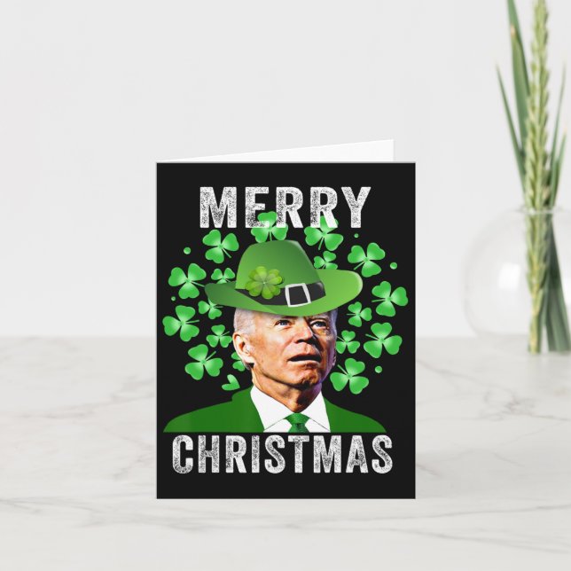 Carte Fantastique Saint-Patricks Day Joe Biden Confus Jo (Devant)