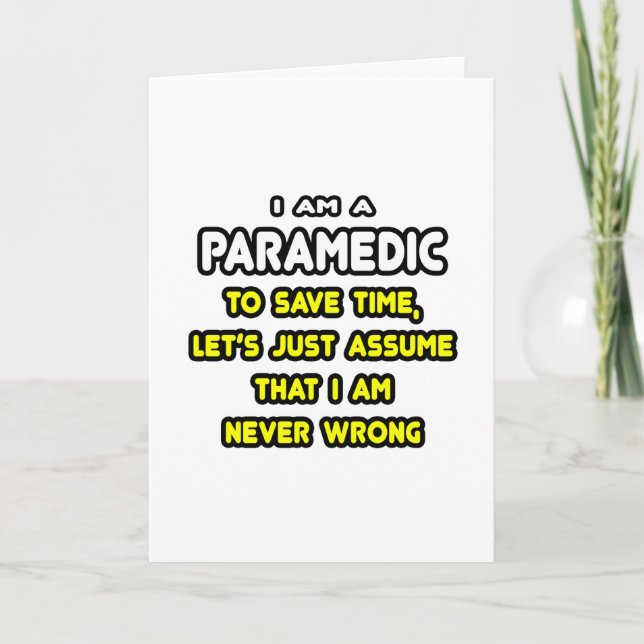 Carte Fantastiques T-shirts et cadeaux Paramedic (Devant)