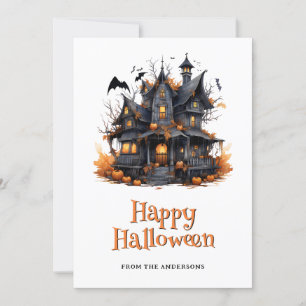 Carte Fantôme Citrouille Halloween Country House