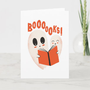 Carte Fantôme de bibliophile drôle Costume d'Halloween B