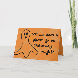 Carte Fantôme de Halloween d'énigme