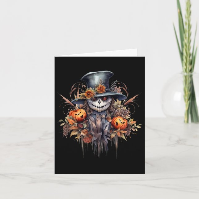 Carte Fantôme d'Halloween éffrayant (Devant)