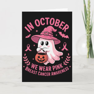Carte Fantôme d'Halloween En Octobre Nous Portons Nk Can