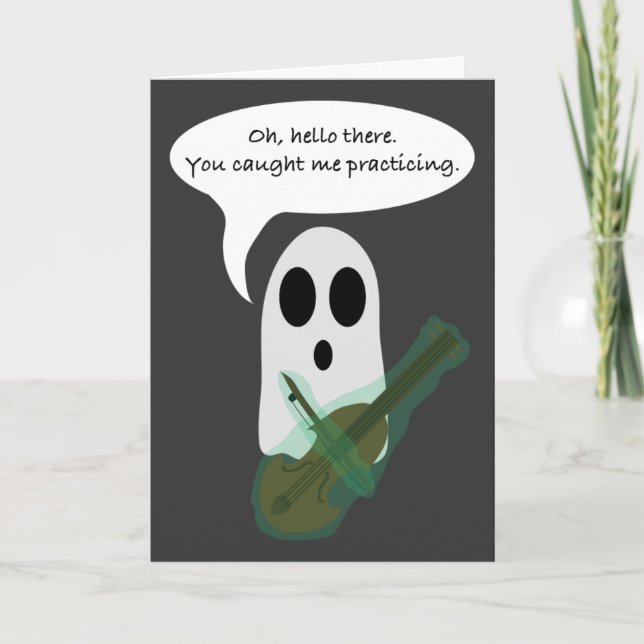 Carte Fantôme d'Halloween punny (Devant)