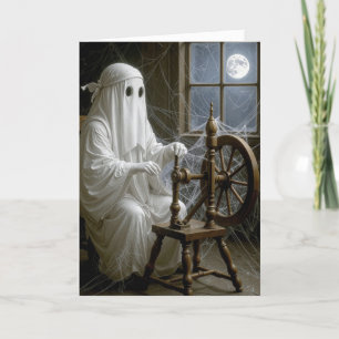 Carte Fantôme d'Halloween sur roue à filer