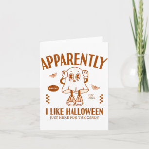 Carte Fantôme Drôle Apparemment, J'Aime Halloween