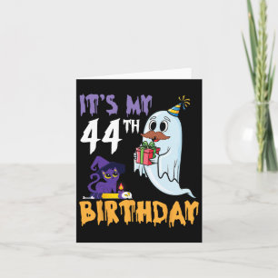 Carte Fantôme drôle C'est ma fête d'Halloween de 44e ann