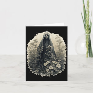 Carte Fantôme gothique dans la forêt Floral vintage Fant