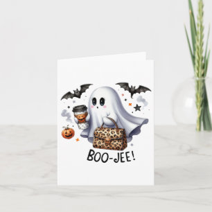 Carte Fantôme Halloween Éffrayant Boom Automne Halloween