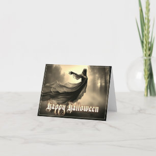 Carte Fantôme noir féminin dans Hellscape - Halloween