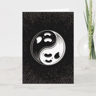 Carte Fantôme Yin Yang Noir et Blanc
