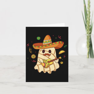 Carte Fantômes effrayants mexicains jouent de la guitare