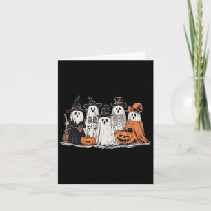 Carte Fantômes et amis en costumes saison automnale Hall