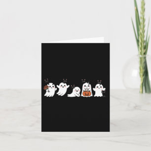 Carte Fantômes Kawaii d'Halloween avec chats noirs effra