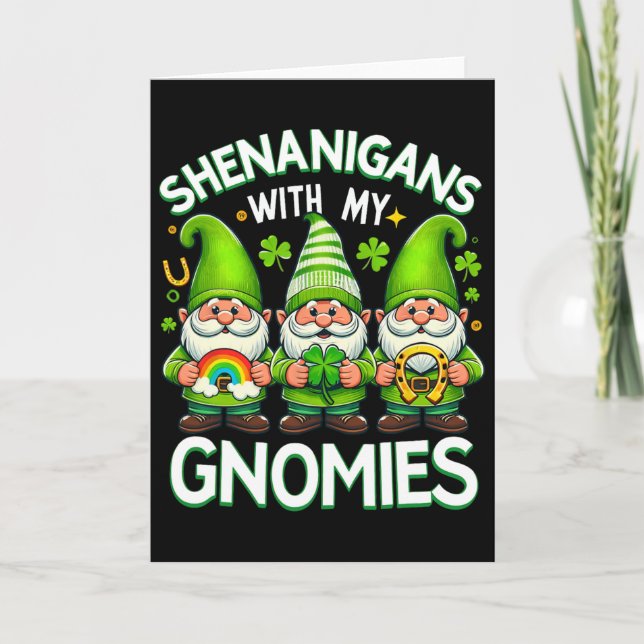 Carte Farces Avec Mes Gnomes Gnomes Saint-Patrick (Devant)