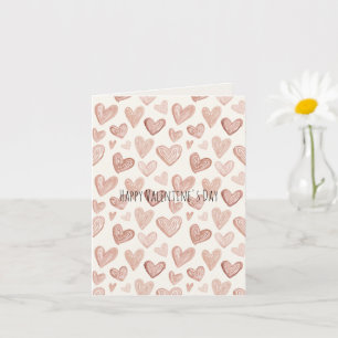 Carte Fard à joues crème rose cœur Saint-Valentin