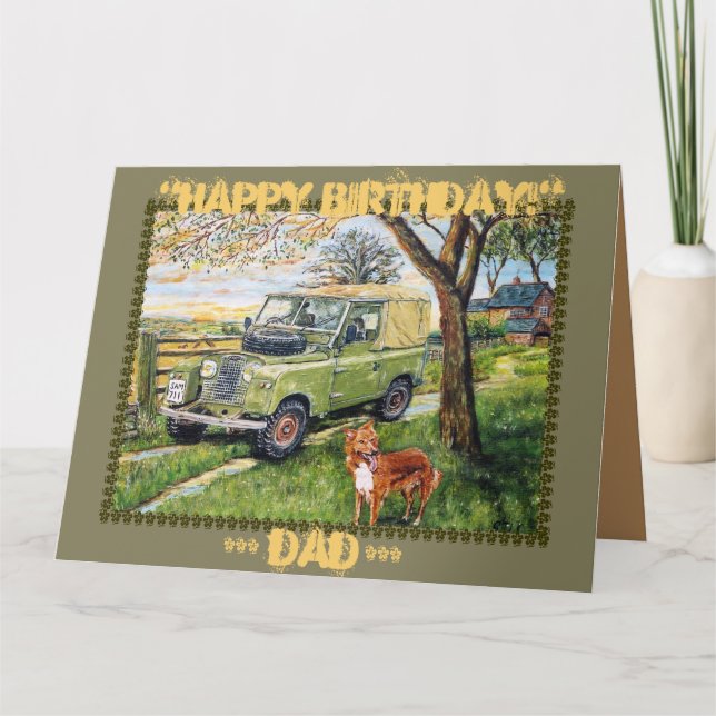 Carte "FARM"~Carte Anniversaire Pour Papa (Devant)