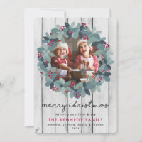 Carte Farmhouse Christmas Wreath