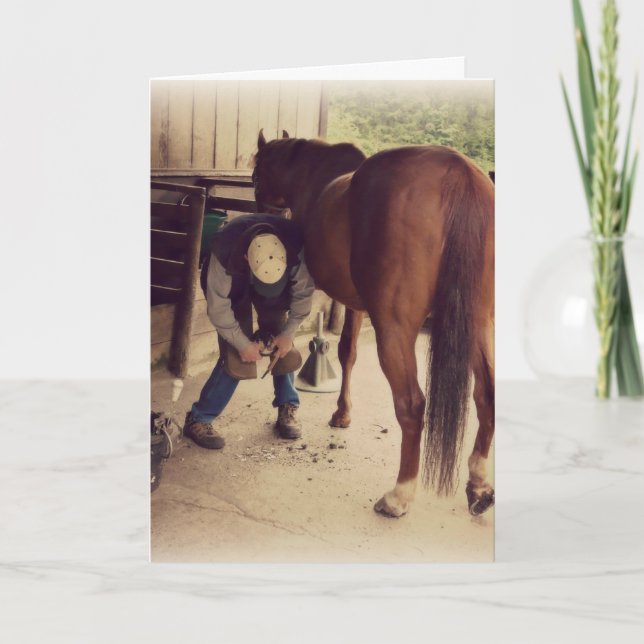 Carte Farrier - Beau Cheval Photo Hoof Trim (Devant)