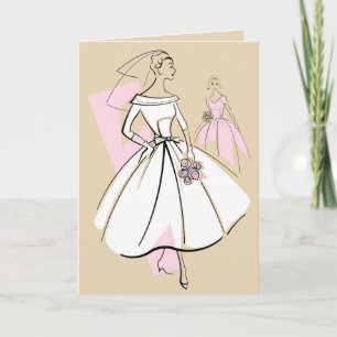 Carte Fashion Bride Neutral Groupe beige à l'intérieur