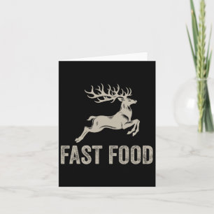 Carte Fast Food Deer Drôle Joke Chasse Chemise Papa Hunt