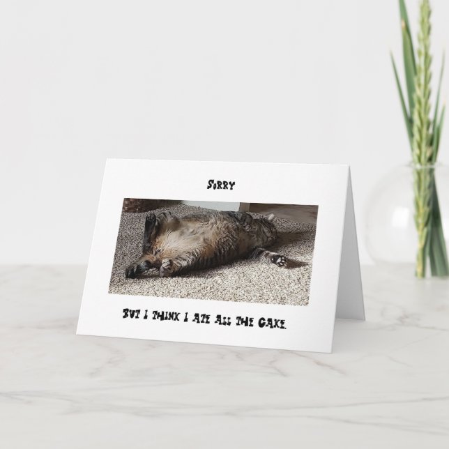Carte Fat chat a mangé le gâteau d'anniversaire ! (Devant)