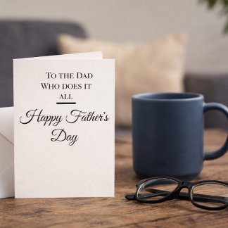 Carte Father’s Day Card for Dad Minimal Elegant