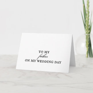Carte Father Wedding Thank You Card