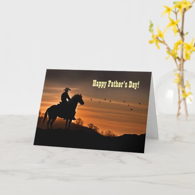 Carte Fathers Day From Across the Miles Country Western  (Fleur jaune)