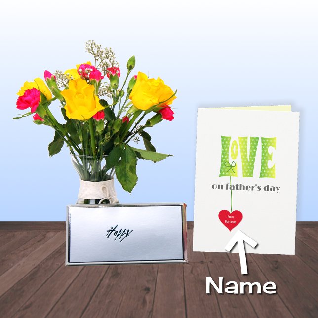 Carte Fathers Day Personalized name LOVE card (Créateur téléchargé)