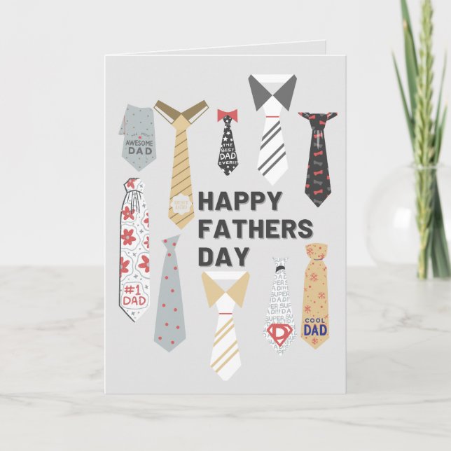 Carte Father's Day with Scattered Ties (Devant)
