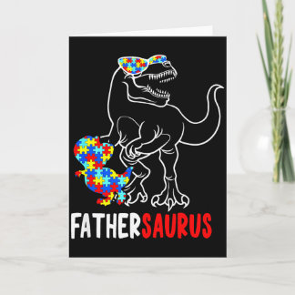 Carte Fathersaurus T Rex Dinosaure Autisme Sensibilisati
