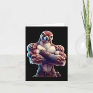 Carte Faucon Flexing ventilateur Lover Bodybuilding Gym 