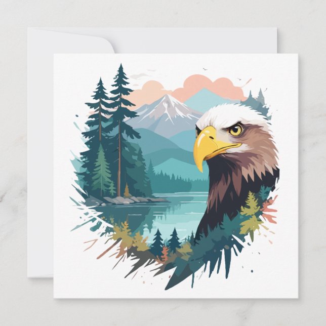 Carte Faune d'aigle Nature animale Nature extérieure Nat (Devant)
