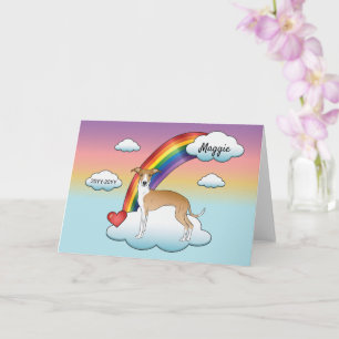 Carte Faune Et Blanc Italien Greyhound Rainbow Memorial