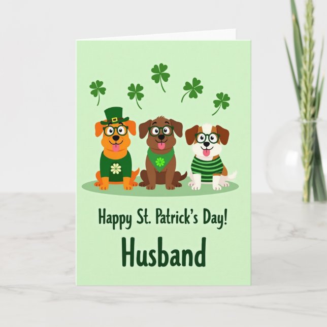 Carte Fausse Or Chiens St Patrick (Devant)